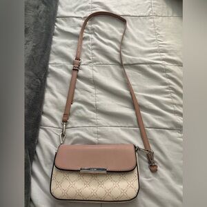 Nine West Pink and Cream Crossbody Bag